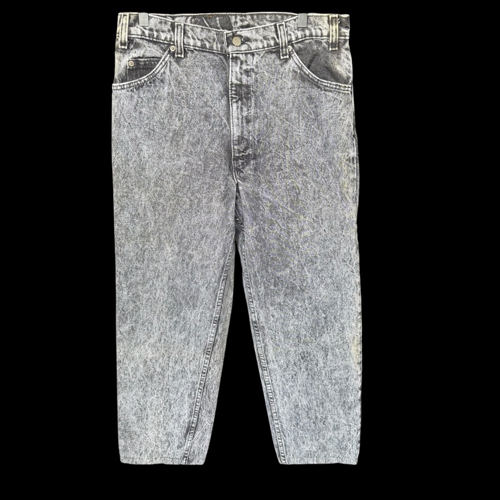 Vintage Levis Jeans Mens 34x34 (Fits 32x27) Gray Acid Wash 505 80s